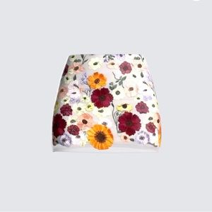 Floral mini skirt